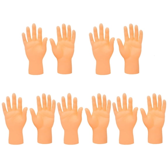 YIGSECU Tiny Hand Finger Puppet Mini Hands Puppets Fidget Toy for Kindergarten Toddler Family Story Telling Game Props 4/10pcs