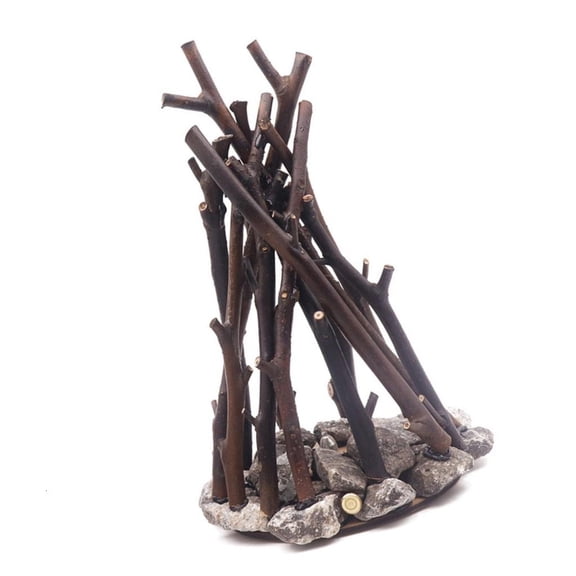 YIGSECU Touch Sensitive Rechargeable Light Lamp Mimicking Firepit Light Natural Wood Accent Excellent for Bedroom Rest