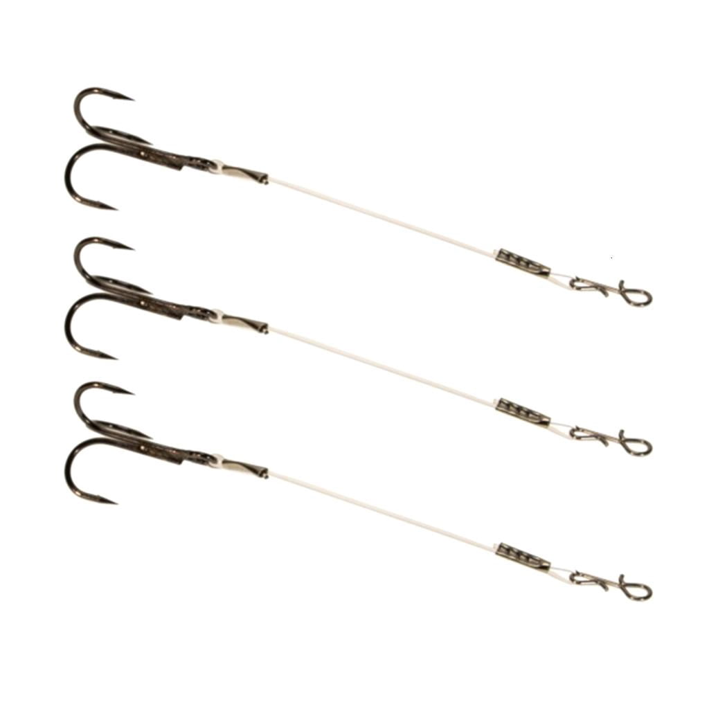 YIGSECU Treble Hook Rigs for Professional Fishing Corrosions Resistant ...
