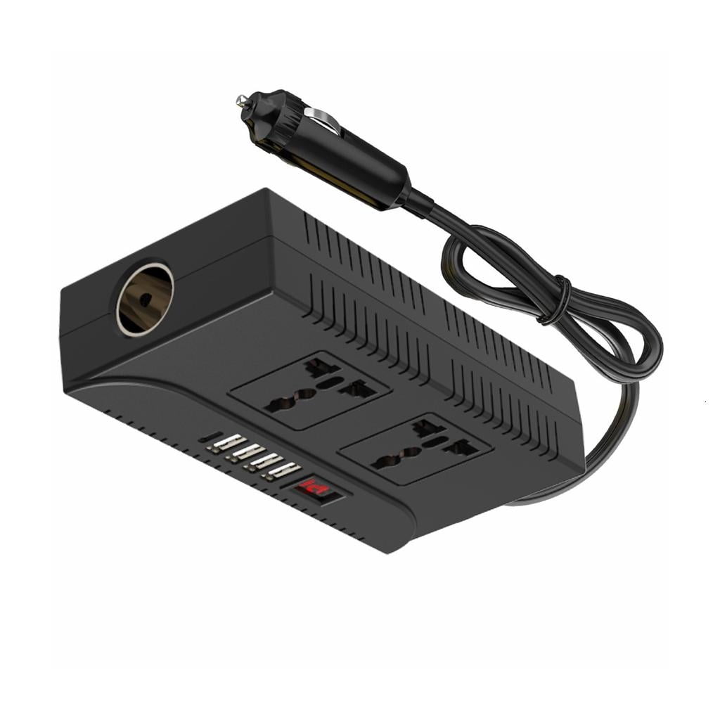 YIGSECU Two Input Car Power Inverters 12V 24V to 110V 220V AC Outlet ...