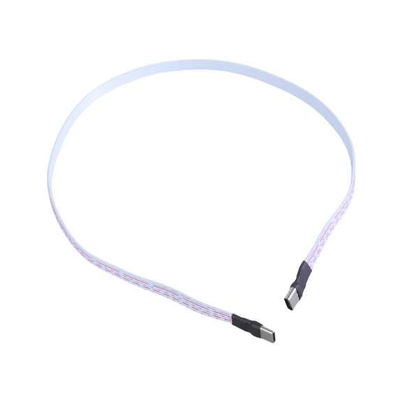 YIGSECU Type C to Type C Cable Male Silicone Flat Wire Supports 2A Charging 480Mbps Data Transfer Cable for Phone Cameras