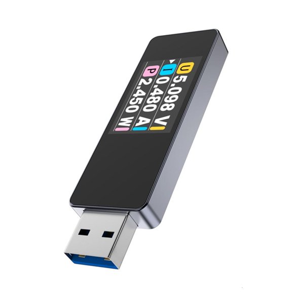 YIGSECU USB 3.2 Tester Power Meter 4-30V 0-3A Digital Multimeter and Current Tester Meter Detector LCD Digital Display