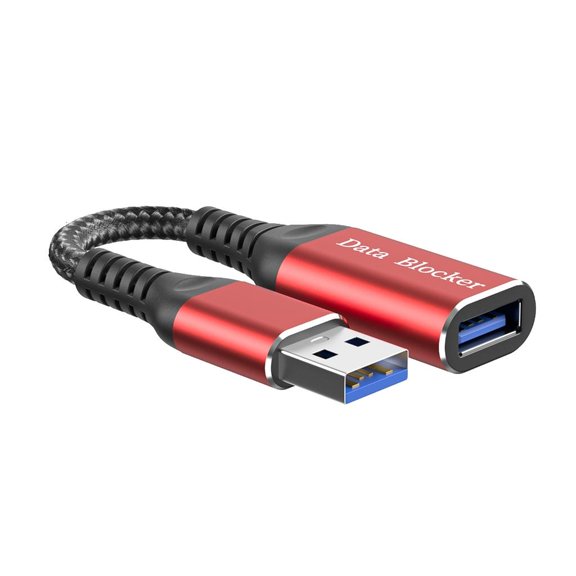 YIGSECU USB Female to Male Data Block Charging Cable Prevents Data Transfer Ensures Safe Charging for Computers and