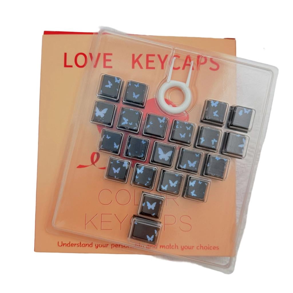 YIGSECU Unique Butterfly Heart Translucent Keycaps for Keyboards ...