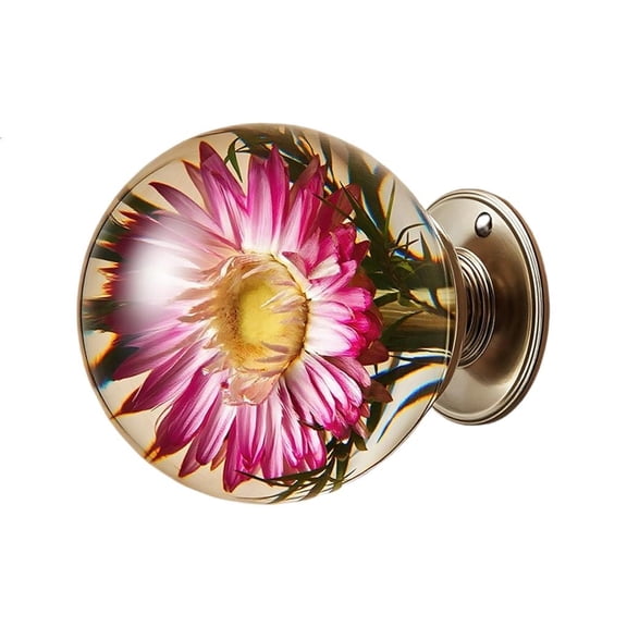 YIGSECU Unique Resin Wardrobe Knob Kitchen Cabinet Door Handle Crystal Ball Wardrobe