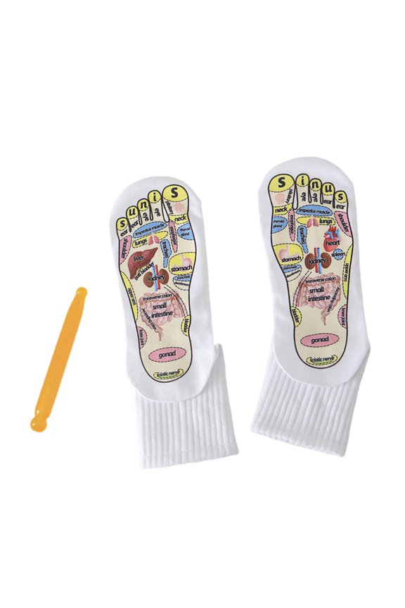 Unisex Foot Massage Reflexology Socks for Stimulate Pressure Point Ease Tiredness Perfect for Office Worker and Elderly