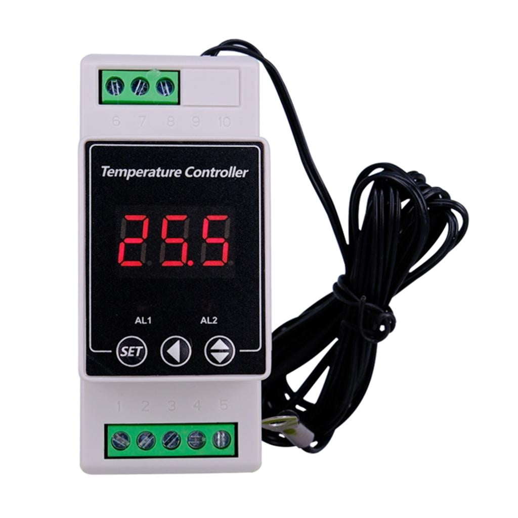 YIGSECU Upgraded Rail Mount Temperature Controller Adjusatble Temp ...