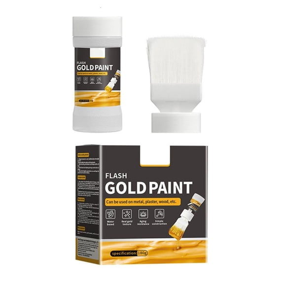 YIGSECU Water Soluble Gold Foil Paint For Quick Decoration On Tile And Glass Formula Excellent Bonding Rapid Drying