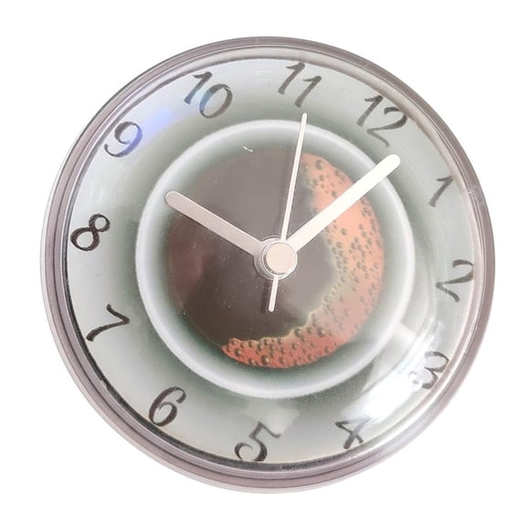 YIGSECU Waterproof Bathroom Clock Small Digital Shower Wall Clock with Easy Reading Face for Bathroom Pool Supplies(Suction Cup)