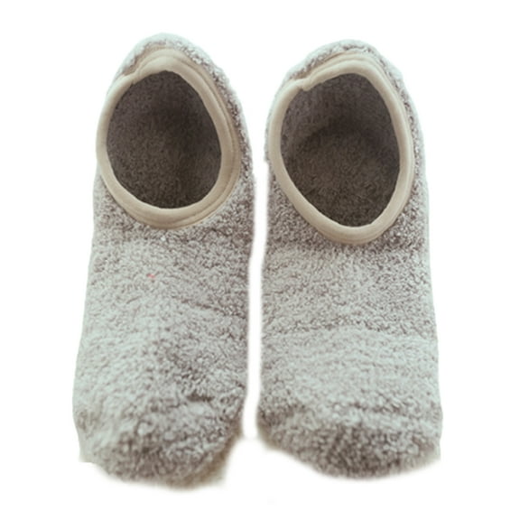 YIGSECU Women Winter Fuzzy Velvet Short Slipper Socks Fluffy Warm Non-Slip Boat Hosiery