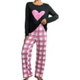 thumbnail image 1 of YIGSECU Women's Pajamas 2 Pieces Lounge Set Loungewear Long Sleeve Top with Long Pant, 1 of 16