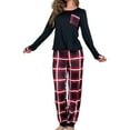 thumbnail image 1 of YIGSECU Women's Pajamas 2 Pieces Lounge Set Loungewear Long Sleeve Top with Long Pant, 1 of 16