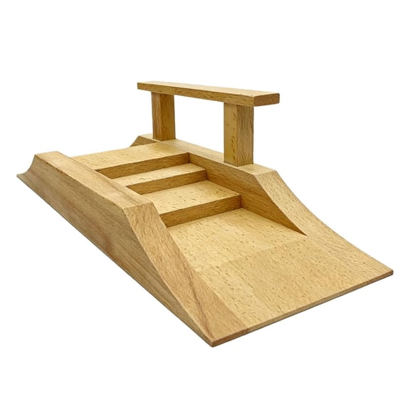 YIGSECU Wooden Finger Skateboard Ramp Easy Assembly Finger Skateboard Exercise Obstacle Ramp for Indoor Outdoor Fun Activity