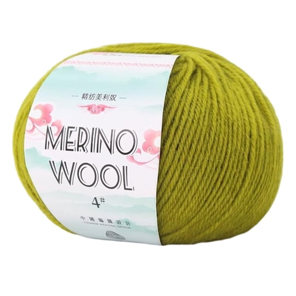 YIGSECU Wool Yarn 1.76oz 134Yard/Roll Soft Worsted Weight Yarn Hand Knitting Yarn