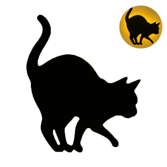 YIGSECU Creative Light-controlled Sound Control Night Light Silhouette Lamp Wall Lam