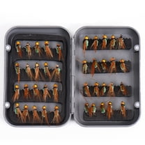 YIGZYCN 40Pcs Fly Fishing Flies Kit Fly Assortment Trout Bass Fishing with Fly Box