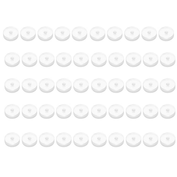 YIGZYCN 50Pieces 7mm Clear Disc Pads Stabilizer Plastic Earring Back Stopper