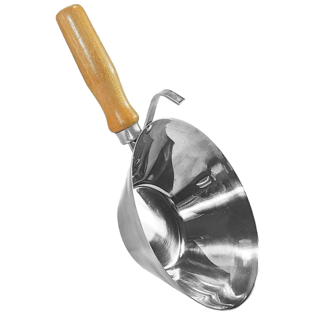 YIGZYCN AllPurpose Bucket Stainless Steel Bucket Scoops with Wood