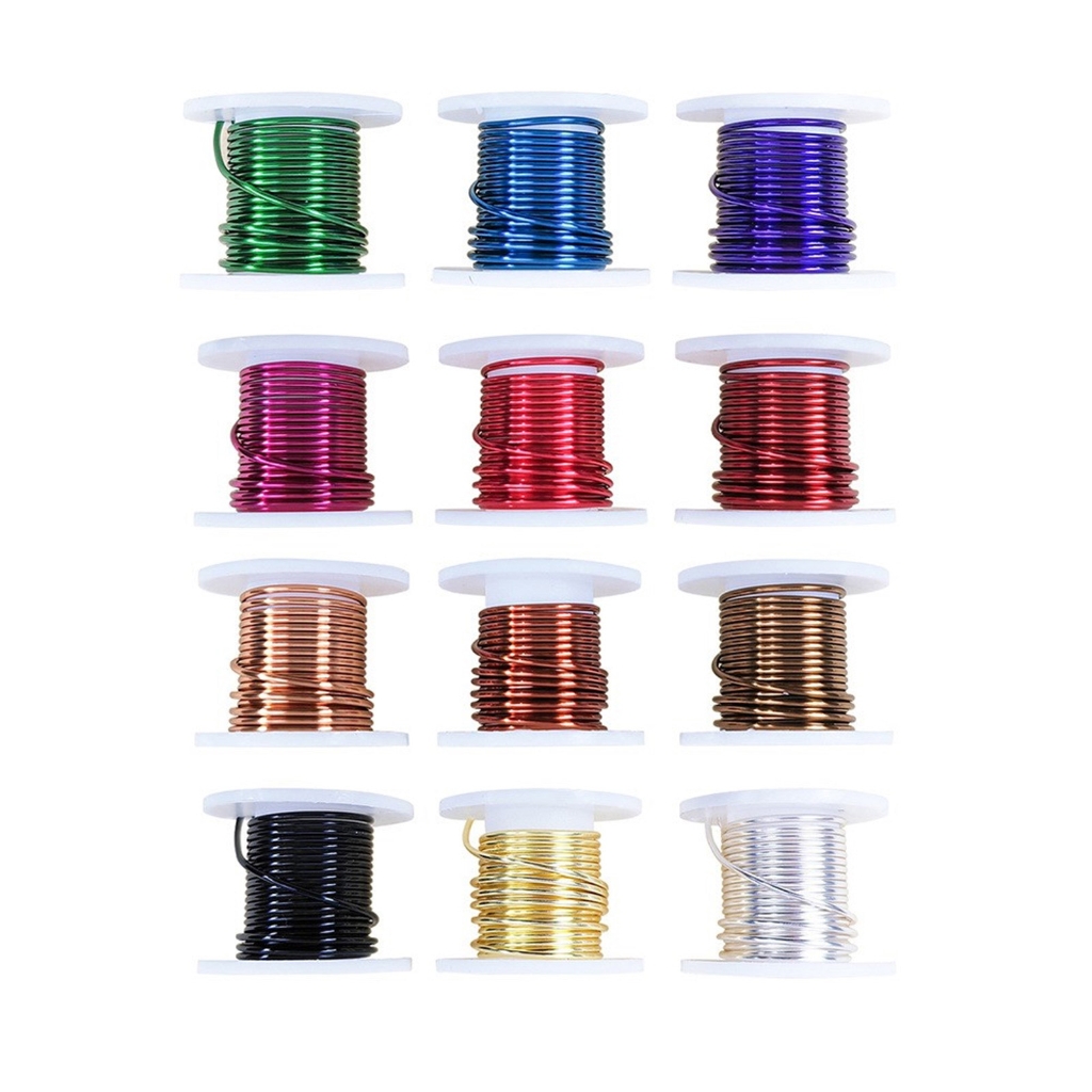 YIGZYCN Multipurpose Soft Brass Wire 12 Gauge Assorted Color for