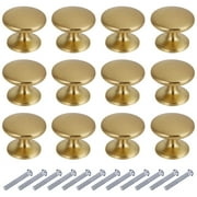 YIHATA 1 inch Drawer Knob, 12 Pack Kitchen Cabinet Knobs, Gold Dresser Knobs Drawer Pulls