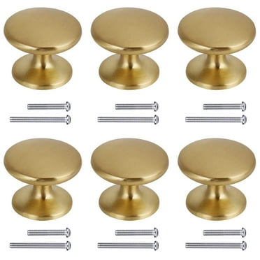 YIHATA 1 inch Drawer Knob, 6 Pack Kitchen Cabinet Knobs, Gold Dresser Knobs Drawer Pulls