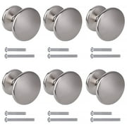 YIHATA 1 inch Drawer Knob, 6 Pack Kitchen Cabinet Knobs, Silver Dresser Knobs Drawer Pulls