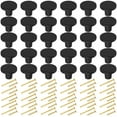 thumbnail image 1 of YIHATA 30 PCS Kitchen Cabinet Knobs Pulls, Brass Cabinet Knobs, Drawer Dresser Handles Cupboard Door Heavy Knobs, Kitchen Cabinet Hardware with Screws for Bathroom Drawer, 1 inch/25mm, Black, 1 of 7