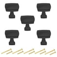 thumbnail image 1 of YIHATA 5 Pack 1-1/4" (30mm) Square Drawer Knob, Brass Kitchen Cabinet Knobs, Wide Dresser Knobs Drawer Pulls, Door Knobs Dresser Drawer Handles, Black, 1 of 8