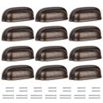 thumbnail image 1 of YIHATA Cabinet Drawer Pulls - Oil Rubbed Bronze Cabinet Pulls Handle, 64mm / 2.5 inch Screw Spacing (12 Pack), 1 of 7