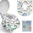 thumbnail image 1 of YIHATA Disposable Toilet Seat Covers - 20 Pack - Waterproof, Ideal for Kids and Adults – Extra Large, Individually Wrapped for Travel, Toddlers Potty Training in Public Restrooms (Dinosaurs), 1 of 6