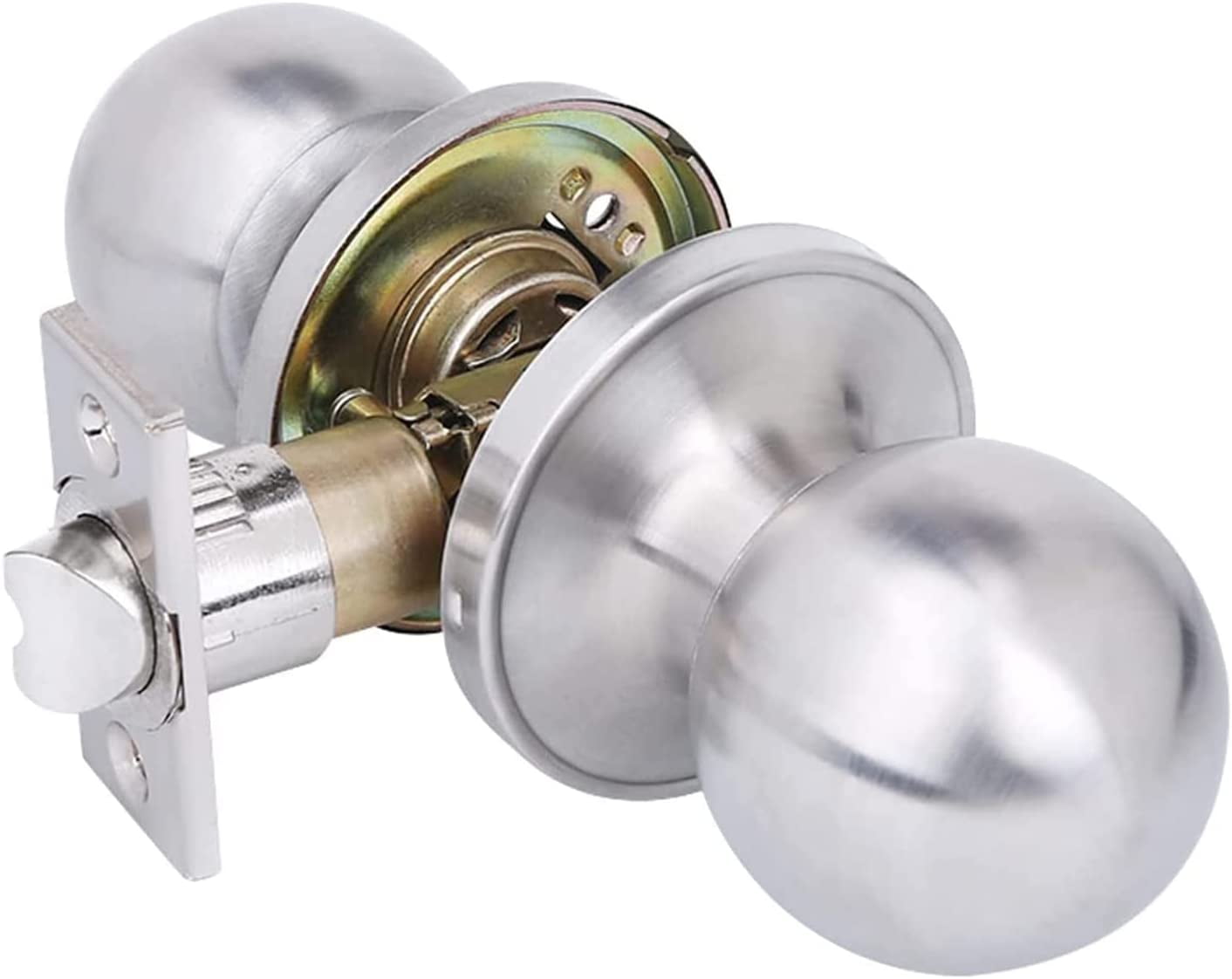 YIHATA Passage Doorknob, Keyless Round Knob Set for Hallway or Closet