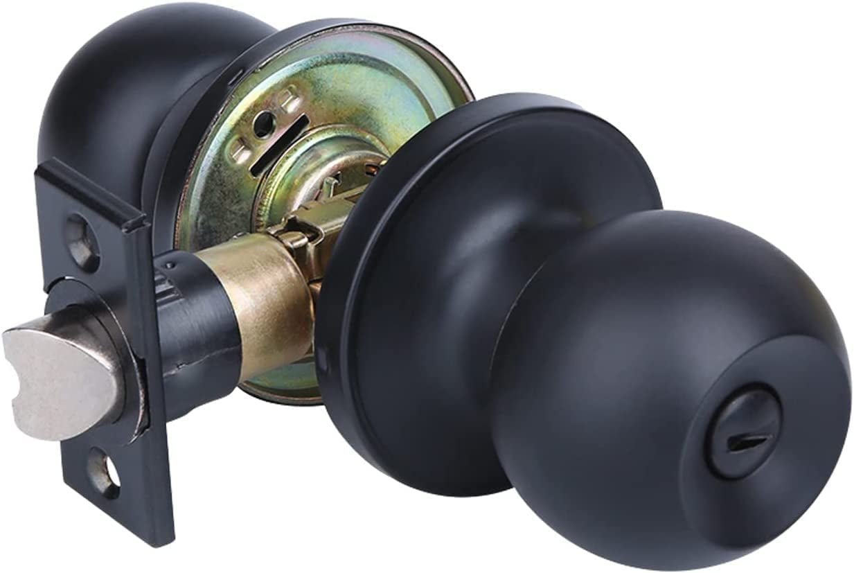 YIHATA Privacy Doorknob, Keyless Round Knob Set for Bedroom and