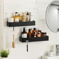 YIHATA Shower Caddy, Black Shower Shelf No Drilling, Self Adhesive