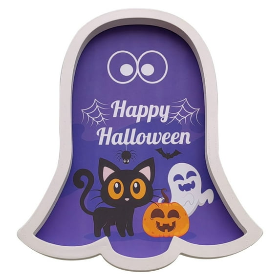 YIHNDIS Halloween Plate Wooden Shaped Serving Platter Halloween Party Plates Wood Candy Dish Bowl Gifts for Autumn Fall Party Supplies