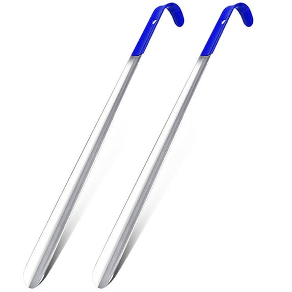 YIHONGMU 2Pcs Stainless Steel Shoe Horns - 41.5cm Blue