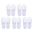 thumbnail image 1 of YIHONGMU 5 Pairs of Lightweight Travel Slippers Bedroom Cotton Slippers Hotel Supplies(Random Style), 1 of 7