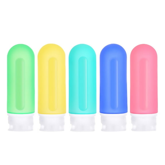 YIHONGMU 5Pcs Refillable Bottles Squeeze Pump Makeup Organizer (89ml)