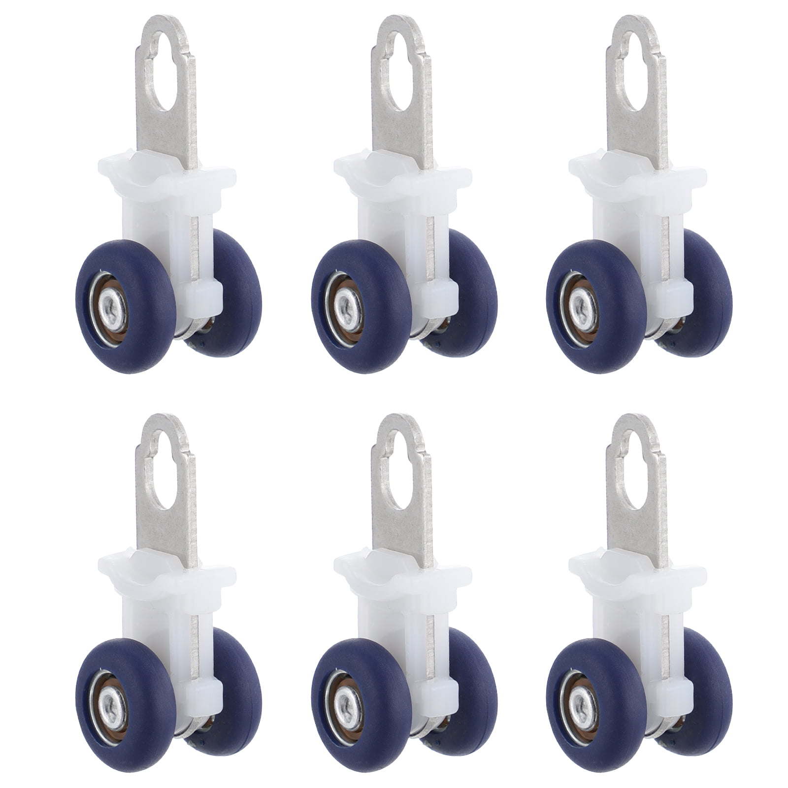 YIHONGMU 6pc Heavy Duty Shower Curtain Track Set Ceiling Rollers Glider