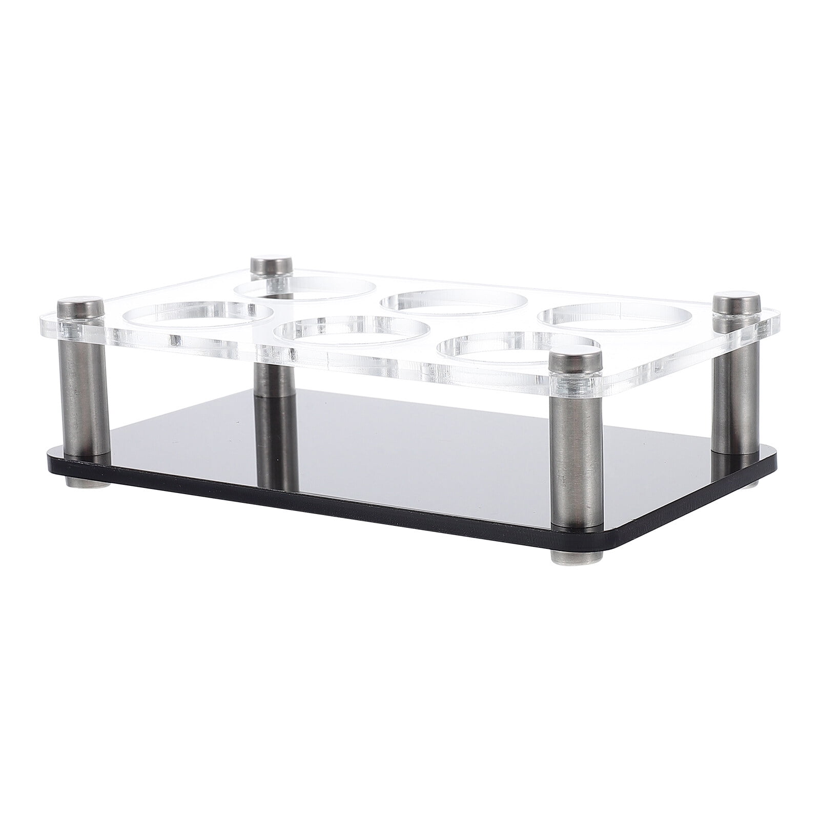 YIHONGMU Acrylic Shot Glass Display Holder 6Hole Rack for Bar & Party