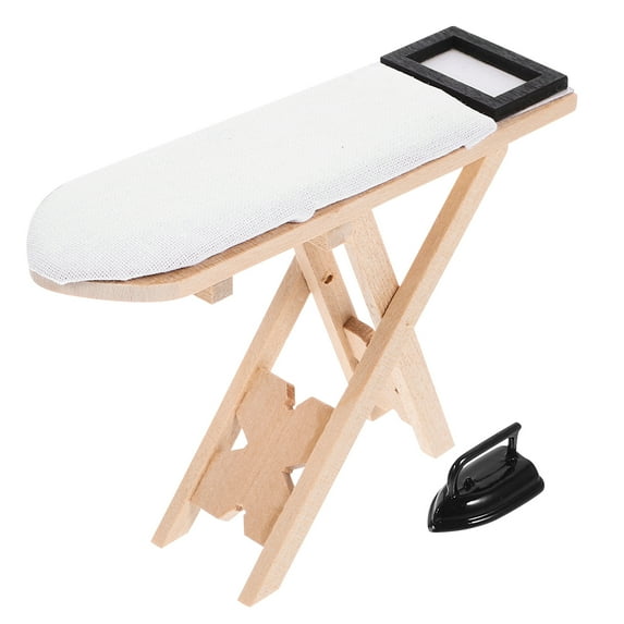 YIHONGMU Dollhouse Mini Ironing Table Set for DIY Micro Landscape