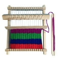 YIHONGMU Kids Wooden Knitting Loom Set with Yarns & Tools DIY Weaving