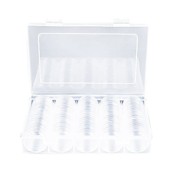 YIHONGMU Plastic Coin Storage Box - Holds 100 Coins