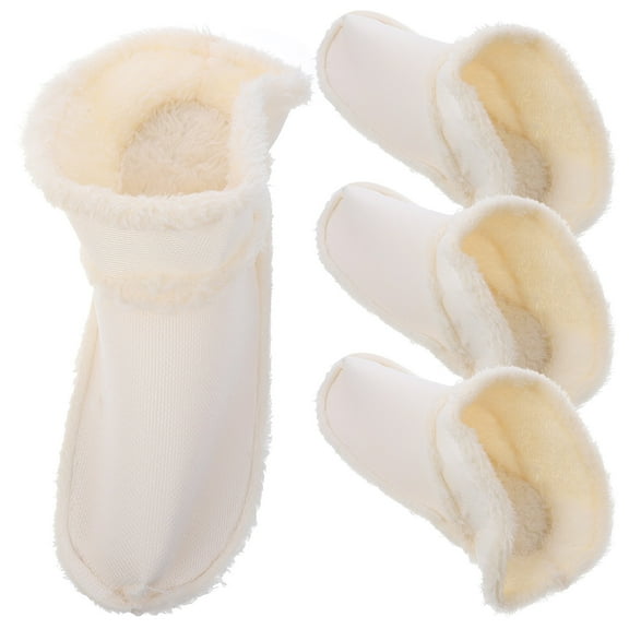 YIHONGMU Plush Slipper Liner Cozy House Shoes - 2 Pairs