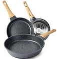 YIIFEEO Nonstick Frying Pan Set, Granite Skillet Set with 100 PFOA