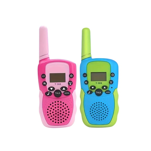 YIIYRY 2-Pack Walkie Talkies for Kids,Long Range Walkie Talkies Toys for Boys Girls Age 3-6,3 Miles Range for Outside,Camping,Hiking,Pink & Blue