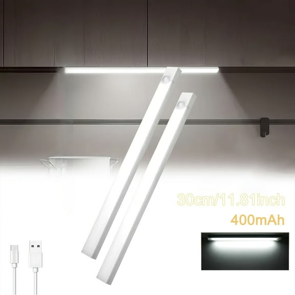 YIIYRY Motion Sensor Light Indoor,Under Cabinet Lights Rechargeable,2-Pack Dimmable LED Closet Light with Magnetic Mount,2 Color Temperatures for Kitchen Counter,Wardrobe,Hallway