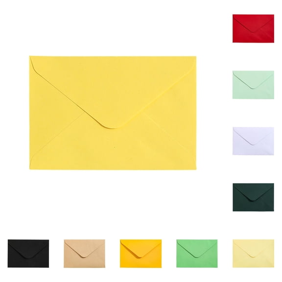 YIJIA 5x7 Multi-Color V-Flap Matte Paper Invitation Envelopes 7.3 Inch Heavy-Duty Anti-Tear A7 Card Envelopes Bulk Stationery Supply For Wedding Graduation Retail Party Inventory