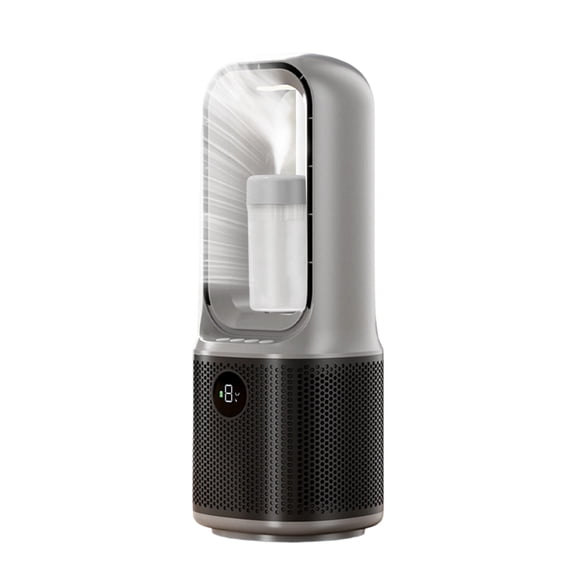 YIJIA Dual Turbine Mist Humidifier USB Rechargeable ABS Quiet Desktop Air Circulator Cooler 5.94x5.94x14.45 Inches 1 Unit