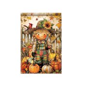 YIJIA Fall Thanksgiving Garden Pumpkin Yard Double Polyester with Autumn Welcome Artwork Adding Cozy Farmhouse Charm to Outdoor Displays Garden Flag Banner Orange 11.81x17.72in