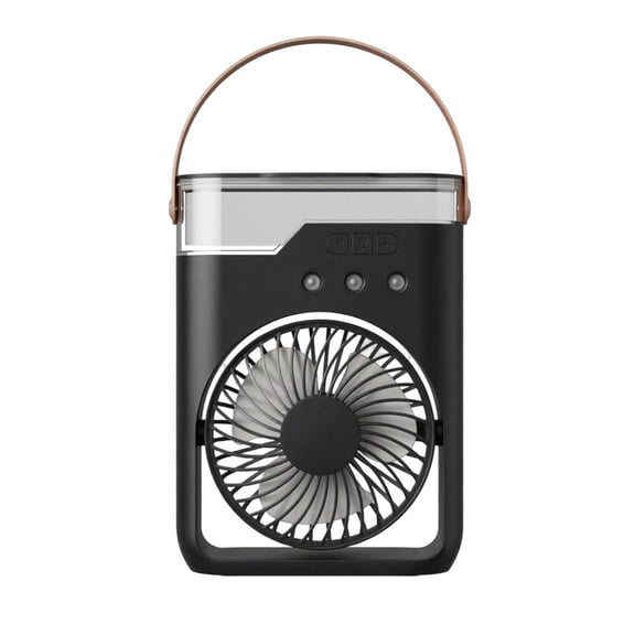 YIJIA Portable Mist Desk Fan 3 Nozzle Humidifier USB Rechargeable ABS Dual Purpose Desktop Cooler 6.30x2.36x8.27 Inches 1 Unit